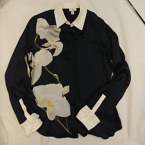 Altuzarra Orchid Print Button Down Shirt